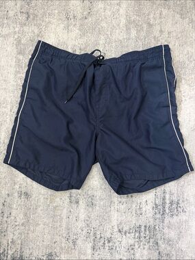 Joe Fresh Navy Swim Trunks with White Side Piping